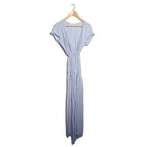 Olivaceous Blue Wrap Tie Front Sundress​​